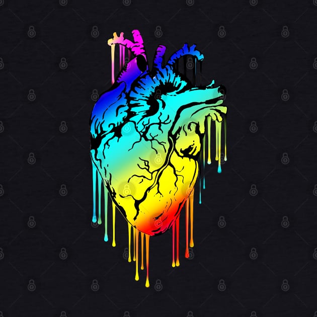 Raimbow Human Heart prideshirt by Collagedream